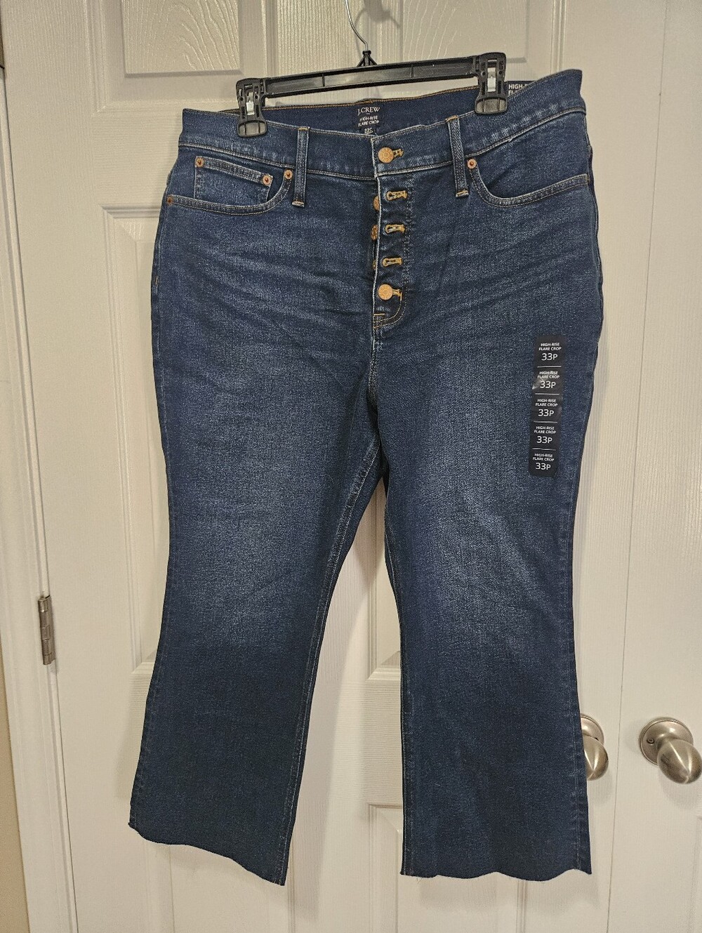 J. Crew Factory High Rise Flare Crop Jeans 33 Petite NWT